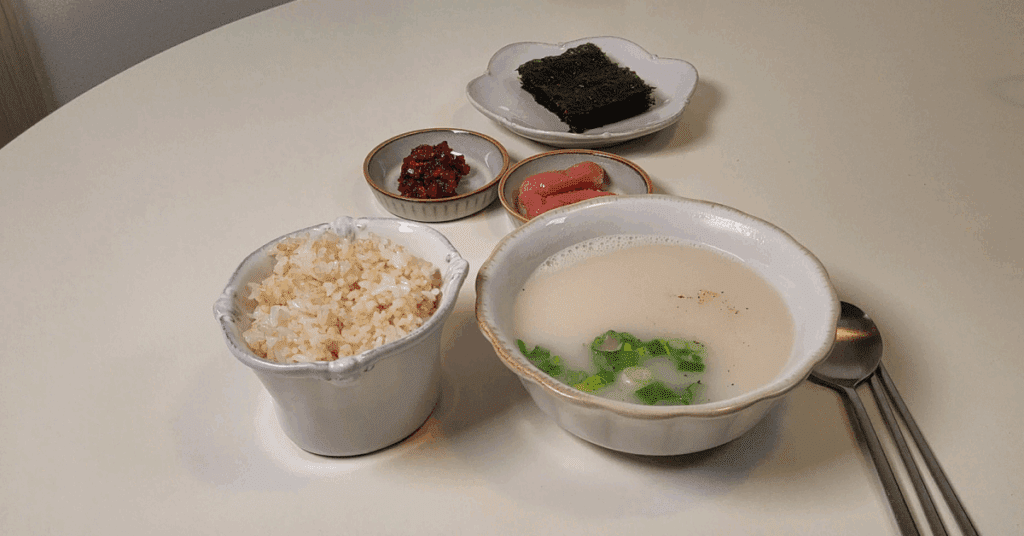 5K프라이스 진한 사골곰탕 실제 조리