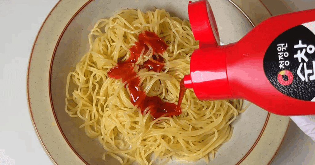 황금 콩담백면 비빔면