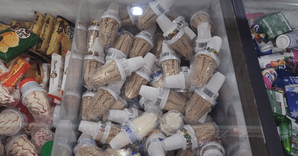 편의점 아이스크림 빵빠레 초코맛 바닐라맛