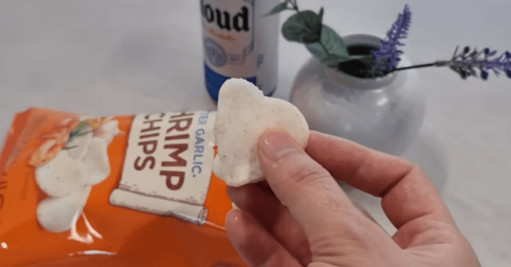 다이소 과자 코스모스 버터갈릭 새우칩