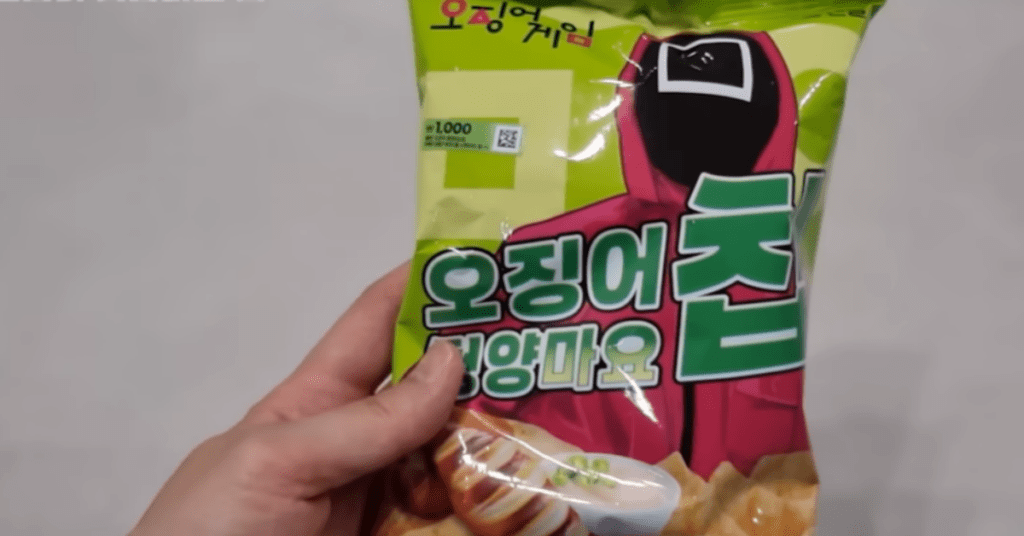 다이소 과자 오징어 청양마요 칩